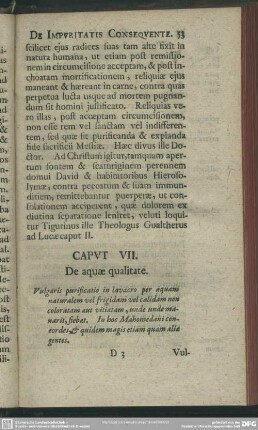 Caput VII. De aquae qualitate