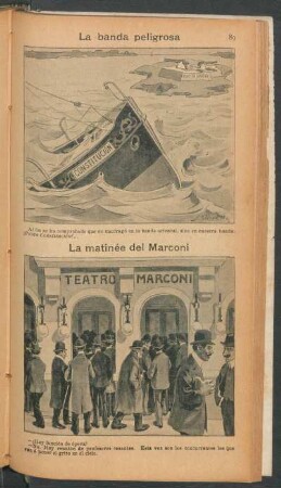 La banda religiosa [y] La matinée del Marconi - [Caricatura]