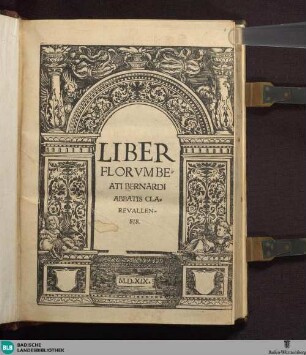 Liber Florvm Beati Bernardi Abbatis Clarevallensis