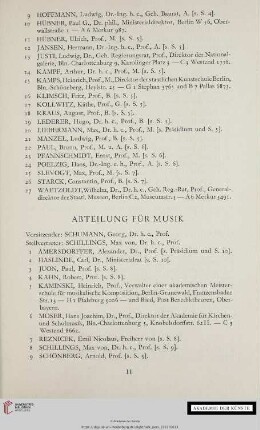 Abteilung für Musik (Nr.1-13)