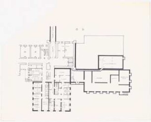 Evangelisches Diakonissenkrankenhaus Bethanien, Berlin-Kreuzberg Umbau. Hauptgebäude: Kellergeschoss 1:200
