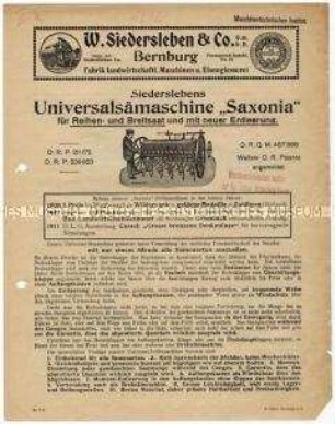 Universal-Sämaschine "Saxonia"
