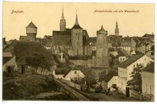 Bautzen. Alte Wasserkunst und Michaelskirche