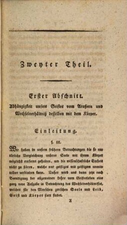 Handbuch der psychischen Anthropologie oder der Lehre von der Natur des menschlichen Geistes. 2