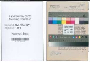 Entnazifizierung Ernst Kraemer , geb. 06.08.1891 ()