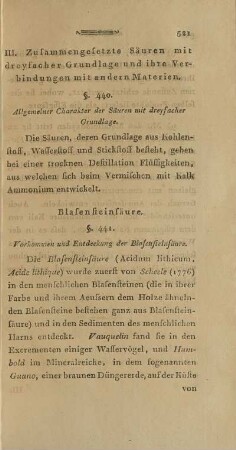 §. 400. Allgemeiner Charakter der Säuren mit dreyfacher Grundlage.