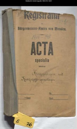 Kriegsgefangene und Kriegsgefangenenlager - specialia -