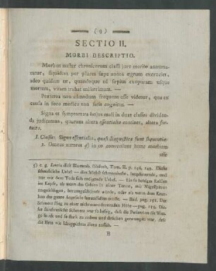 Sectio II. Morbi Descriptio