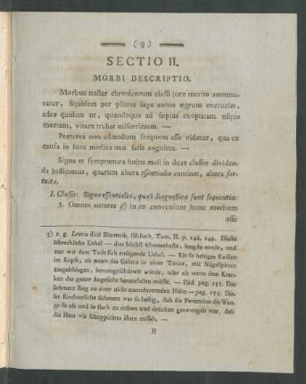 Sectio II. Morbi Descriptio