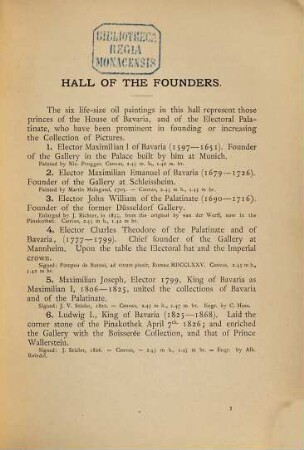 Catalogue of the Paintings in the Old Pinakothek Munich, with a historical Introduction by Dr. Franz v. Reber (u. Ad. Beyersdorfer.) Translated by Joseph Thacher Clarke : Illustrated Edition