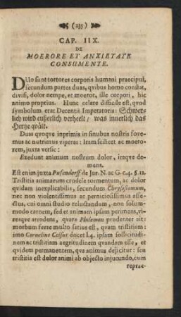 Cap. IIX. De Moerore Et Anxietate Consumente.
