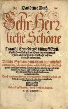 Hans Sachs, Gesammelte Werke, Bd. 3