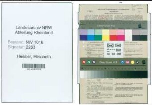 Entnazifizierung Elisabeth Hessler , geb. 16.02.1896 (Postassistentin)