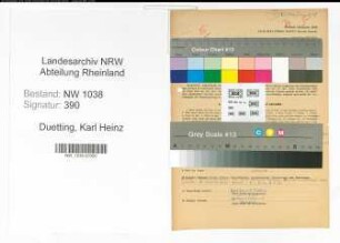 Entnazifizierung Karl Heinz Duetting , geb. 19.11.1920 (Familienforscher)