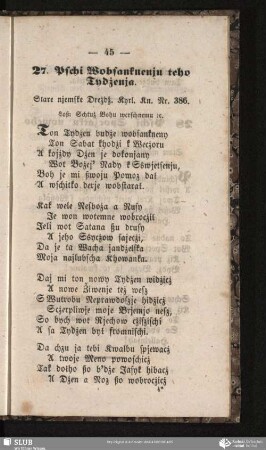 27. Pschi Wobsanknenju teho Tydżenja