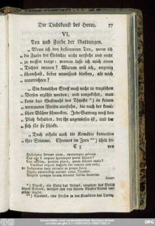 VI. Ton und Farbe der Gattungen.