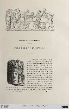 2. Pér. 18.1878: L' art grec au Trocadéro, [1] : exposition universelle