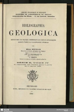 4.1901: Bibliographia geologica