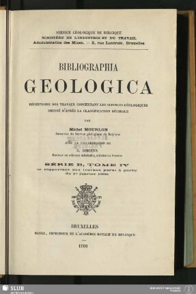 4.1901: Bibliographia geologica