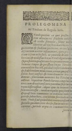 Prolegomena