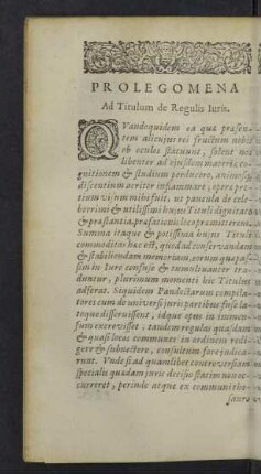 Prolegomena