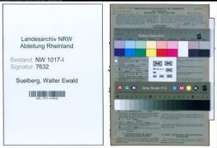Entnazifizierung Walter Ewald Suelberg , geb. 27.05.1907 (Werkzeugmacher)