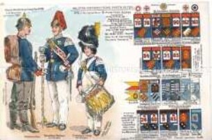 Postkarte zu Uniformen und Effekten des IX. Armee-Korps