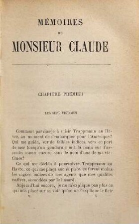 Mémoires de Monsieur Claude, Chef de la Police de Sureté sous le second Empire, 5
