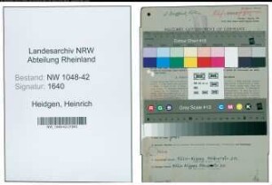 Entnazifizierung Heinrich Heidgen , geb. 11.08.1902 (Monteur)