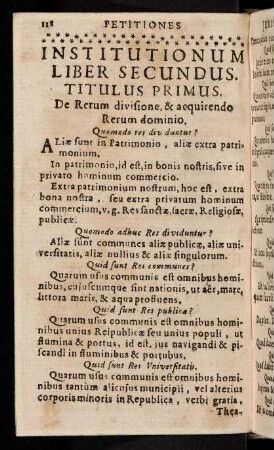 118-145, Institutionum Liber Secundus.