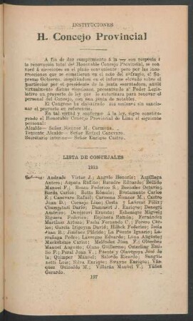 H. Concejo Provincial