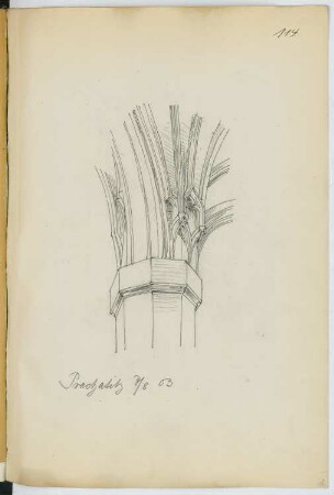 Pfeiler, Prachatitz: Detail (aus: Skizzen- und Fotoalbum 21)