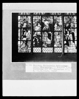 1. Fenster von Norden mit Verehrung der heiligen Katharina