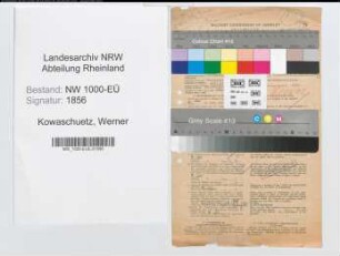 Entnazifizierung Werner Kowaschuetz, geb. 07.12.1905 (Justizangest.)