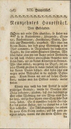 Neunzehntes Hauptstück. Von Gebäuden.