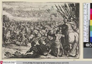 [Schlachtenszene mit angreifenden Soldaten von rechts]