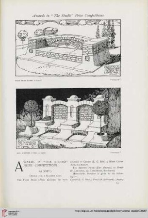 Awards in "The Studio" prize competitions