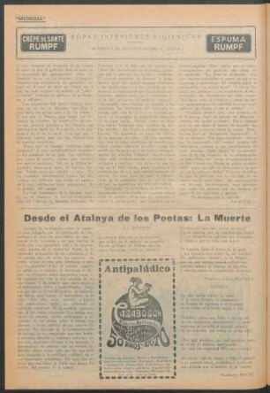 Desde el atalaya de los poetas : La muerte