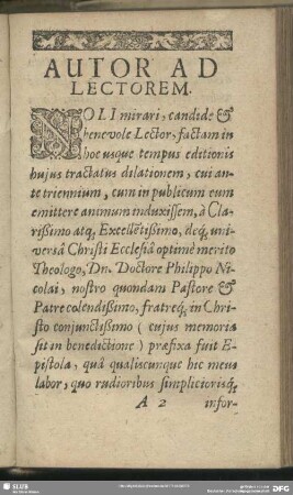 Autor Ad Lectorem