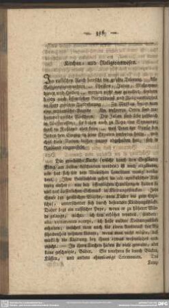 Kirchen- und Religionswesen