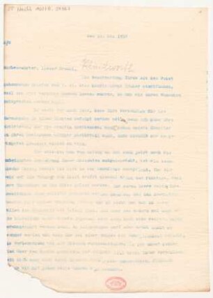 Brief an Karl Klindworth : 15.05.1916