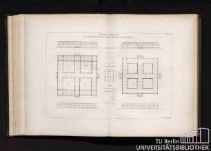 Planche 5. Ensembles D'Édifices formés par la combinaison de galeries de cinq entr'-axes de largeur.