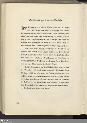Geleitwort zur Literaturübersicht