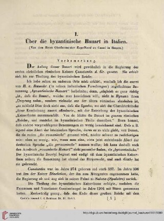 30: Über die byzantinische Bauart in Italien