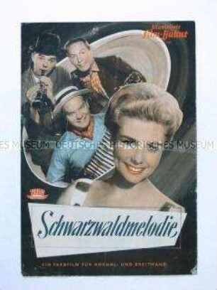 Filmprogramm "Illustrierte Film-Bühne" zu dem deutschen Spielfilm "Schwarzwaldmelodie"
