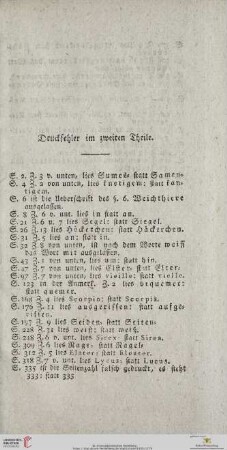 Druckfehler im zweiten Theile