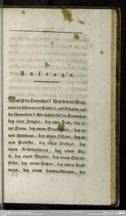 9. Anfrage