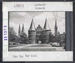 Lübeck: Holstentor, Feldseite
