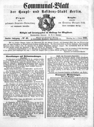 1861,40: No. 40, 6. Oktober 1861