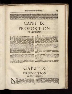 Caput IX. Proportion der Gemächer